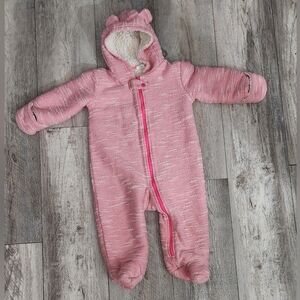 EGG By Susan Lazar Baby Girls Pink Bear Snowsuit